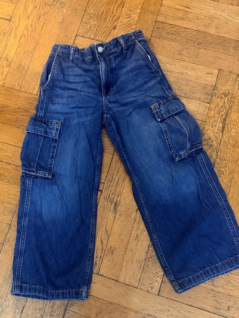 POLO Dark Wash Cargo Jeans with Side Pockets